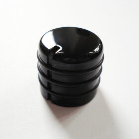 Potiknopf - Typ Dome Speed Deluxe / Push ON - black gummiert black