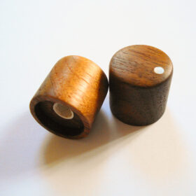 Potiknopf - flathead Speed - Wood / Holz Nussbaum+Inlay Push ON (Stückpreis)