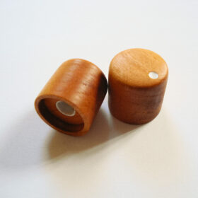 Potiknopf - flathead Speed - Wood / Holz Kirsche+Inlay Push ON (Stückpreis)