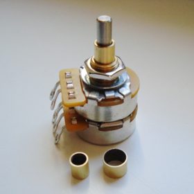 Potentiometer - Tandem/Doppelpoti + Adapterhülsen - Vintage '62 - Jazz Bass - 250 / 500 kOhm