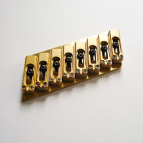 Fanned Fret - 8-String Bridge Multiscale / satine-gold