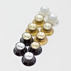 Potiknopf - Typ SG - Volume - Tone - silver Cap -  schwarz/weiß/gold