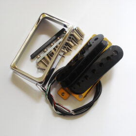 Wickelkit - Humbucker - Typ open Cover chrom / schwarz Alnico
