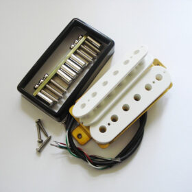 Wickelkit - Humbucker - Typ open Cover chrom / weiß Alnico