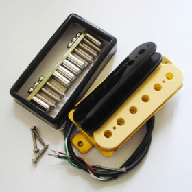 Wickelkit - Humbucker Zebra - Schwarz/creme - Typ open-Cover black - Alnico