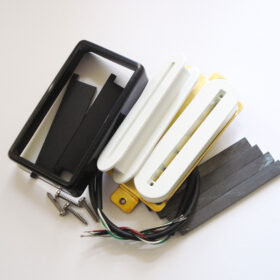 Wickelkit -Blade Humbucker - Opencoil weiß / schwarz - open Cover black