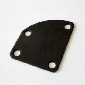 Halsplatte abgerundet - schwarz