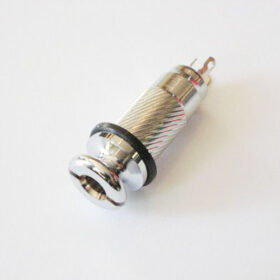 Zargenbuchse mit Endpin - chrom - zum Eindrehen