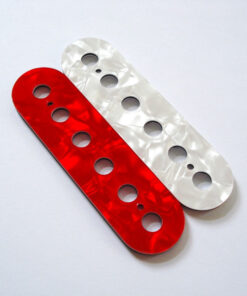 MGH Pickup-Blende - Bobbin Top Set - Humbucker - pearl - rot/weiß