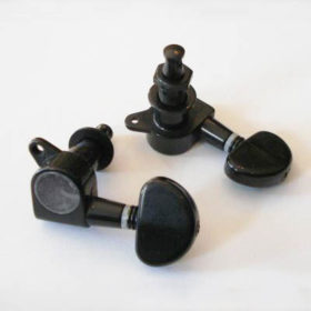 Mechaniken Gitarre - 3L/3R- schwarz (Nierenflügel)